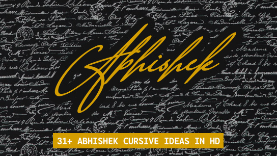 Abhishek name signatures