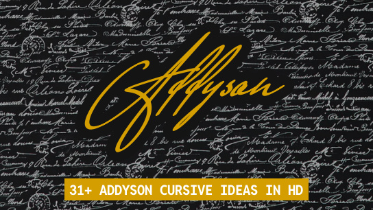 Addyson name signatures
