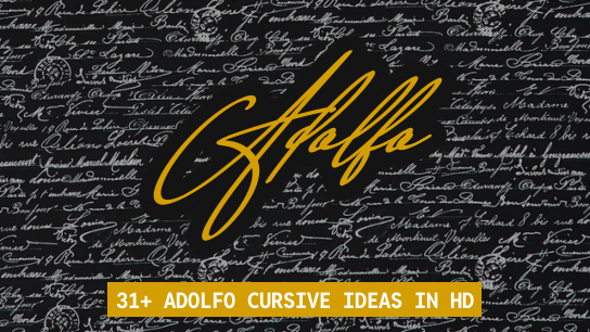 Adolfo name signatures