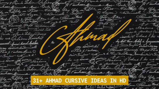 Ahmad name signatures