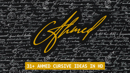 Ahmed name signatures