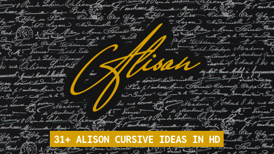 Alison name signatures
