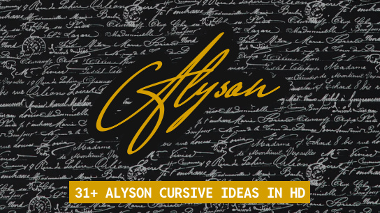 Alyson name signatures