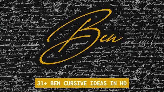 BEN in Cursive ⚡ | 100+ Signature Ideas 2025