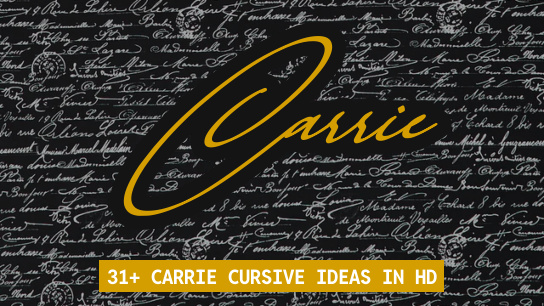 Carrie name signatures