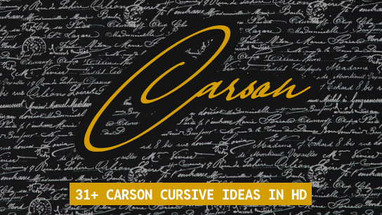 Carson name signatures