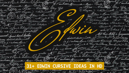 Edwin in Cursive ⚡ | 100+ Signature Ideas 2026