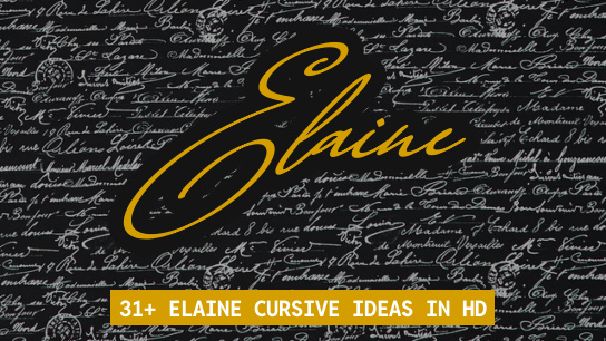 Elaine name signatures