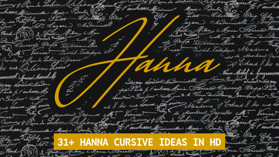 Hanna name signatures