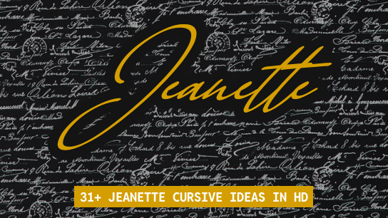 Jeanette name signatures