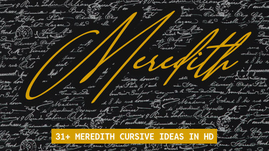 Meredith name signatures