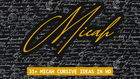 Micah name signatures