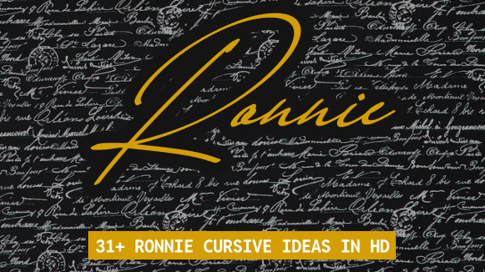 Ronnie name signatures