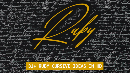 Ruby in Cursive ⚡ | 100+ Signature Ideas 2025