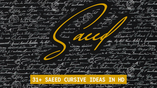 Saeed name signatures